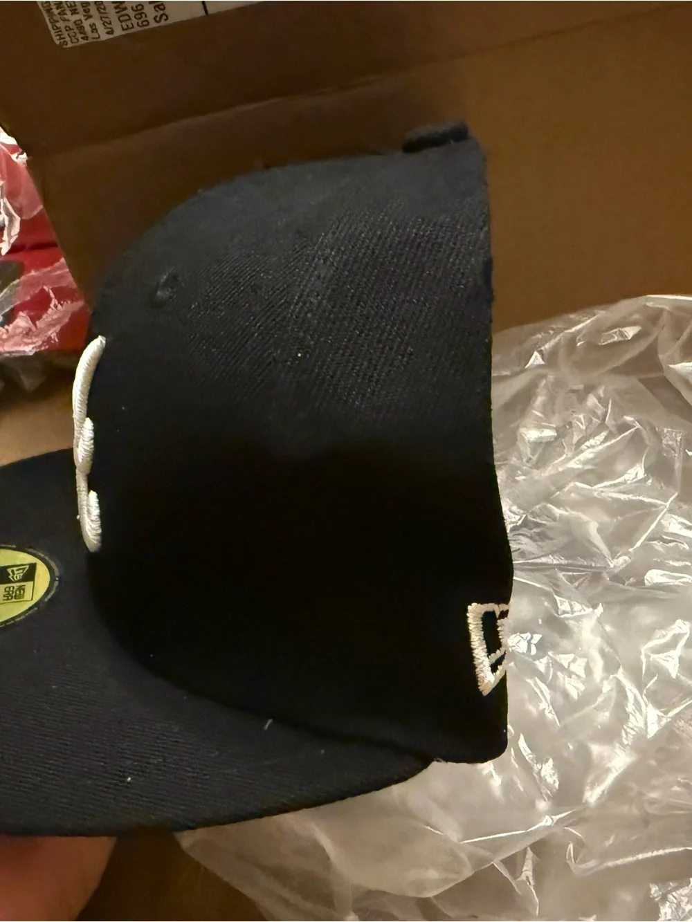 Atlanta Braves Black White Fitted Hat.Size 7  1/4 - Picture 5 of 6